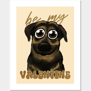 Be my VALENTINE cute dog Posters and Art